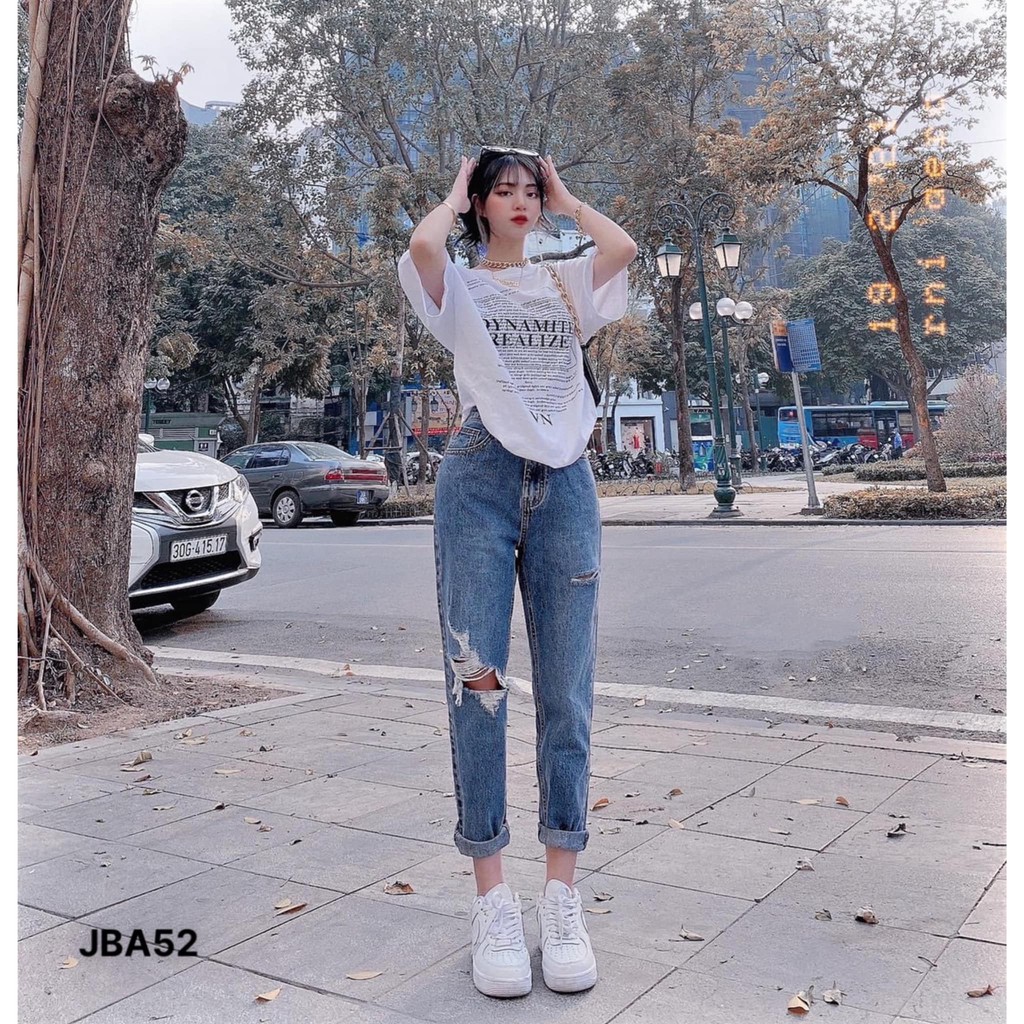 (MẪU MỚI-FREESHIP) Quần jean from thái rách tưa gối ❤️ CHIBEST_JBA52