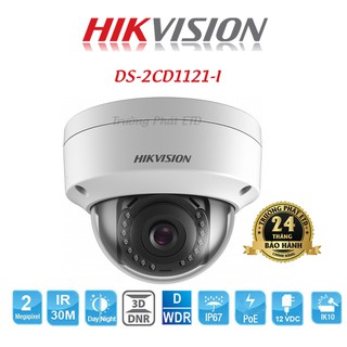 Camera ip dome hồng ngoại 2.0 megapixel hikvision ds-2cd1121-i - hàng chính hãng