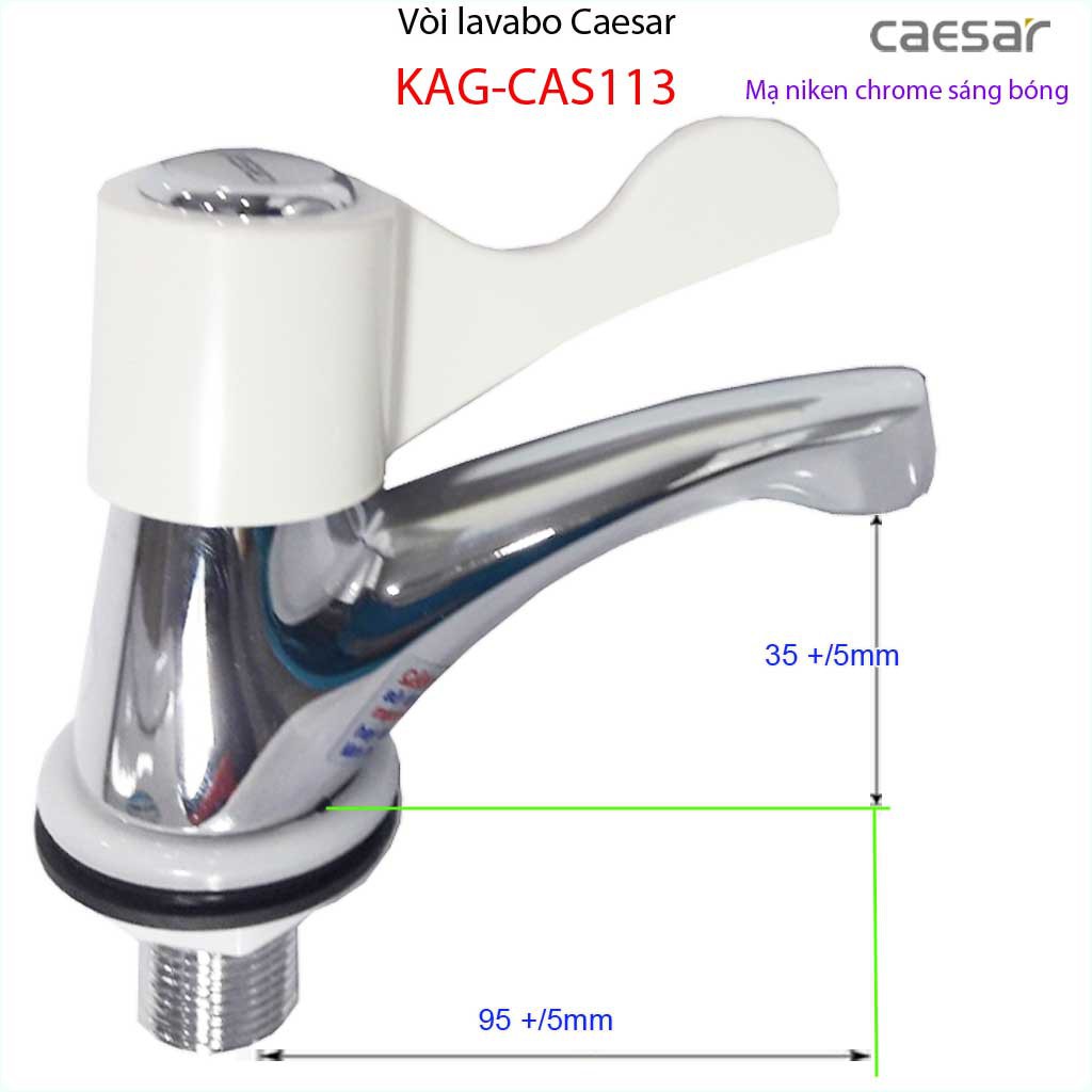 Vòi lạnh lavabo Caesar KAG-CAS113, vòi lavabo lạnh rửa mặt cao cấp nước mạnh sử dụng tốt