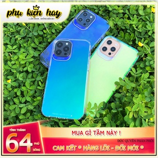 Ốp lưng iphone kính viền mềm đổi màu sắc iphone 12/ 12 pro/ 12 pro max/ 11/ 11 pro max