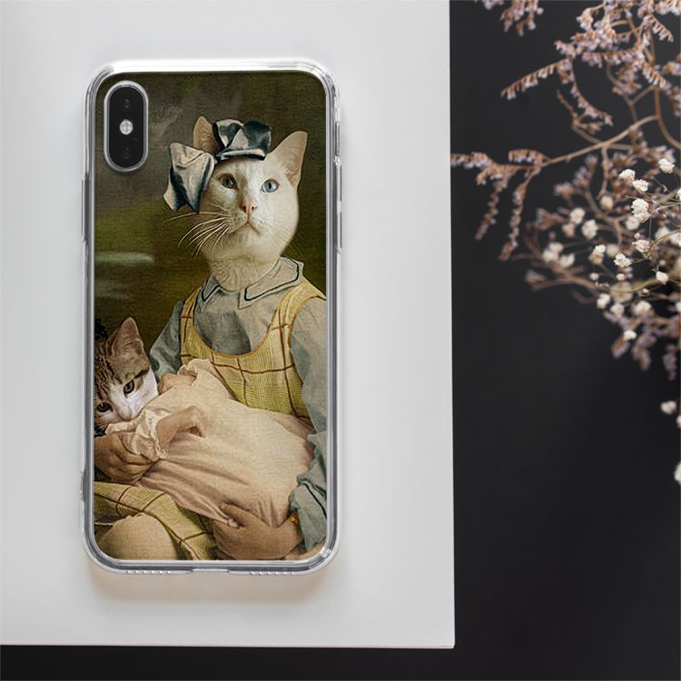 Vỏ ốp dùng cặp mèo độc đáo Homemarket Hàng cao cấp cho các loại Iphone CAT20210091