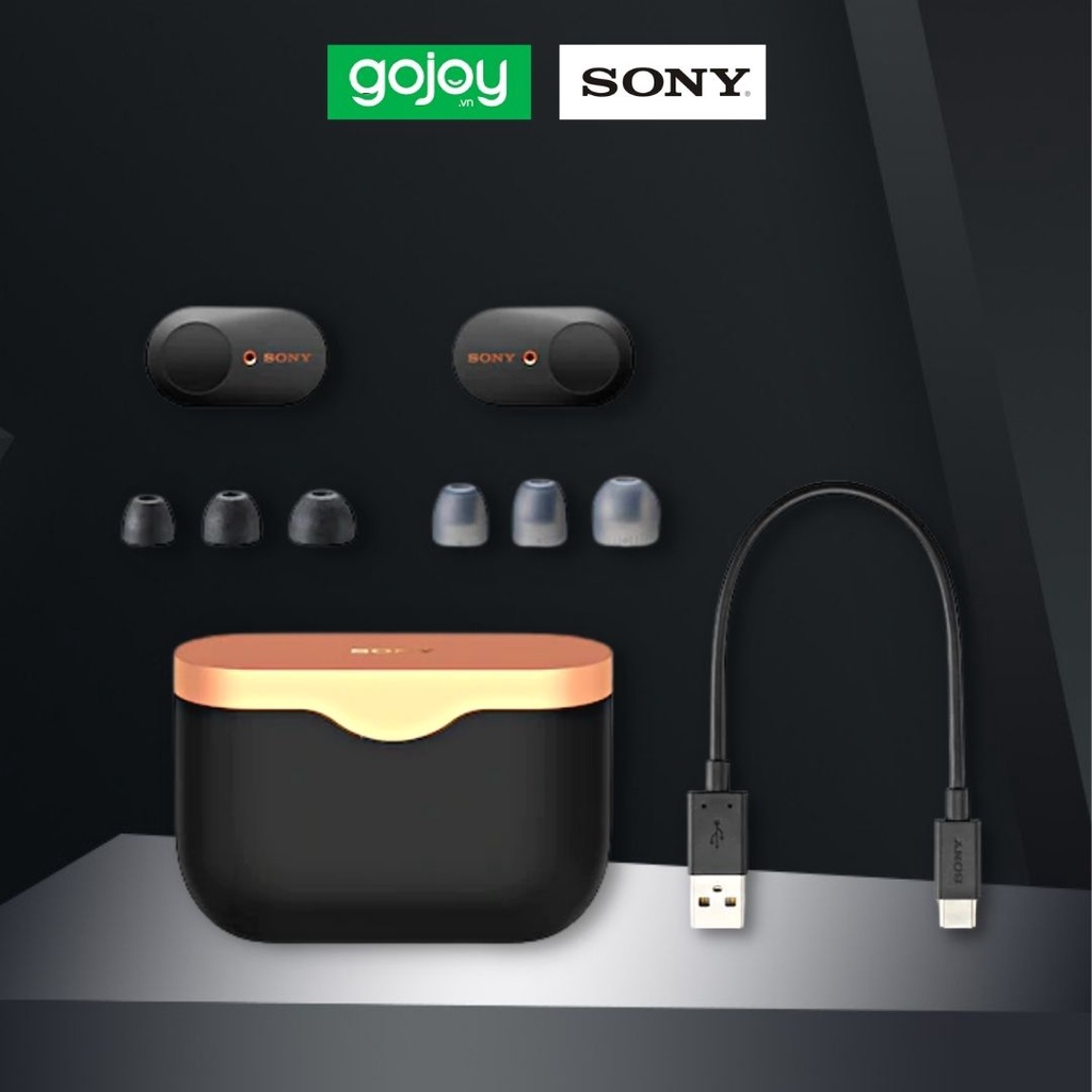 Tai Nghe Bluetooth SONY WF 1000XM3 CHÍNH HÃNG Chống Ồn Đỉnh Cao GOJOY VN Phân Phối Bảo Hành 1 Năm Êm Tai Bass Mạnh Mẽ