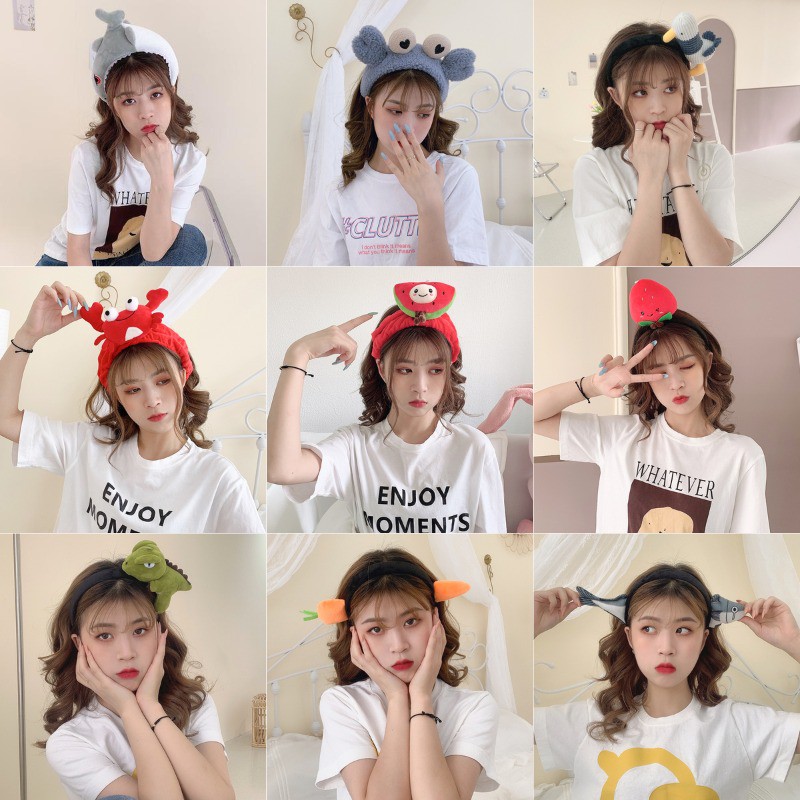 Băng đô cài tóc kiểu hoạt hình phong cách Hàn Quốc đáng yêu