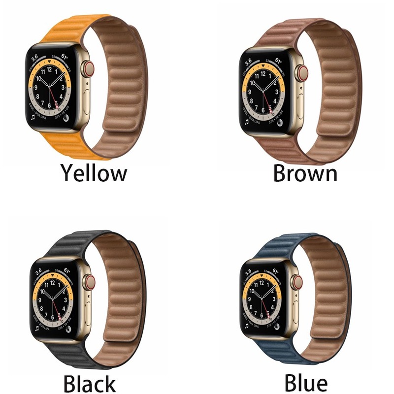 Dây đeo bằng da cho đồng hồ thông minh Apple Watch SE series 6 5 4 3 2 1 40mm 44mm 38mm 42mm