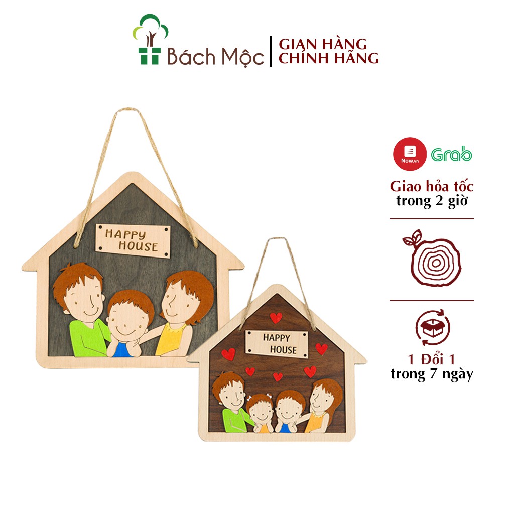 Bảng Gỗ Decor Trang Trí Gia Đình BÁCH MỘC Cho Gia Đình 3 - 5 Người