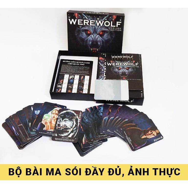 Bộ bài Ma sói 92 thẻ Việt hóa bản mới game nhập vai, Werewolf Ultimate Deluxe tiếng VIệt