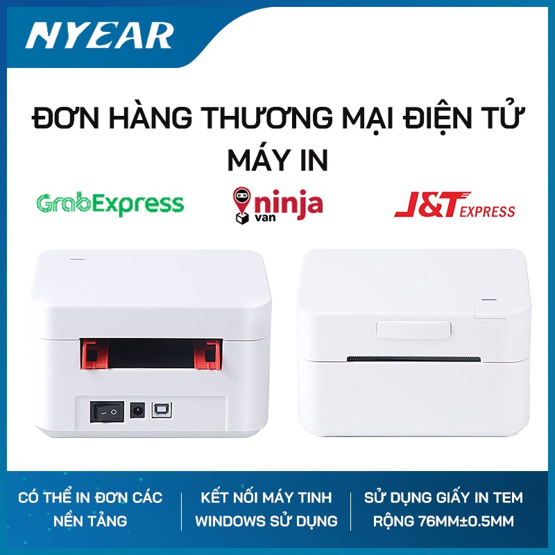 Máy in nhãn mã vạch đơn hàng NYEAR NP200-1 AWB cho sàn thương mại điện tử
