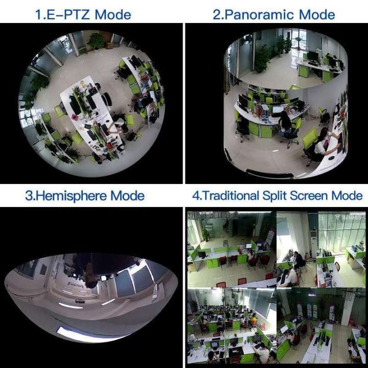 [Hàng mới về] [🎁 Tặng thẻ nhớ] Camera wifi ốp trần V380 Panorama VR 360° - Xem toàn cảnh 3D,không dây, góc quay 3D siêu