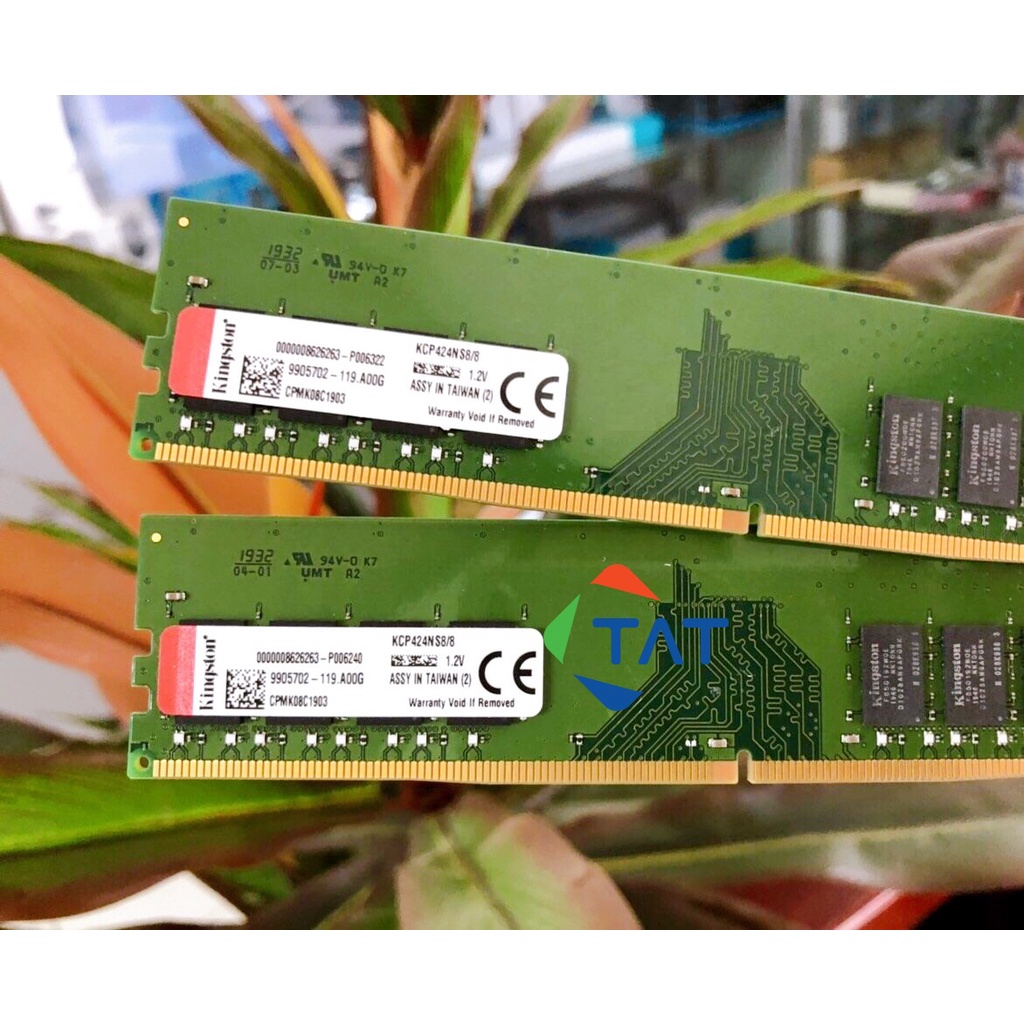 Ram PC Kingston 8GB DDR4 2400MHz Chính Hãng - Bảo hành 36 Tháng