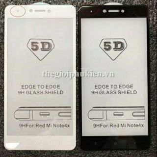 Kính Cường Lực 9D Full Màn Hình Phù Hợp Cho Dòng Xiaomi Redmi Note 4X
