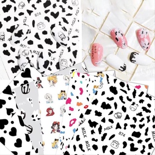 Sticker nail bò sữa trang trí móng