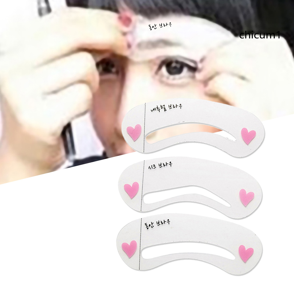 [Hàng mới về] Set 3 khuôn silicon hỗ trợ vẽ chân mày chuyên dụng tiện lợi