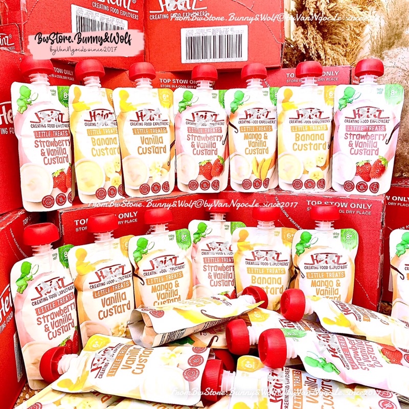 VÁNG SỮA HEINZ CUSTARD ÚC Túi 120gr Cho Bé 8M+
