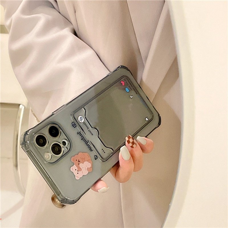 Ốp điện Thoại TPU đựng Thẻ Ngân Hàng Thích Hợp Cho IPhone 11 Pro Max 12 Pro Max 13 Pro Max Xr X Xs Max 6 6s Plus 7 8 Plus