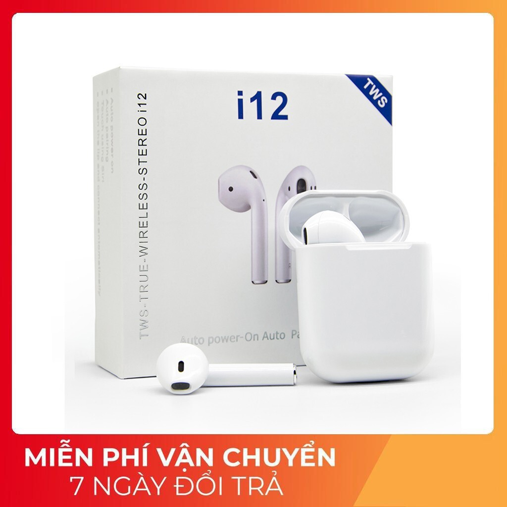 Tai Nghe Bluetooth i12 TWS 5.0 ⚡️ Cảm biến chạm ⚡️ FREESHIP