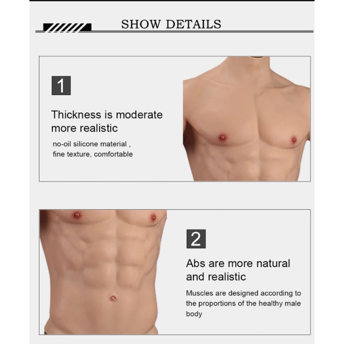 ◘Bods Body suits cao cấp 6 múi silicone cosplay