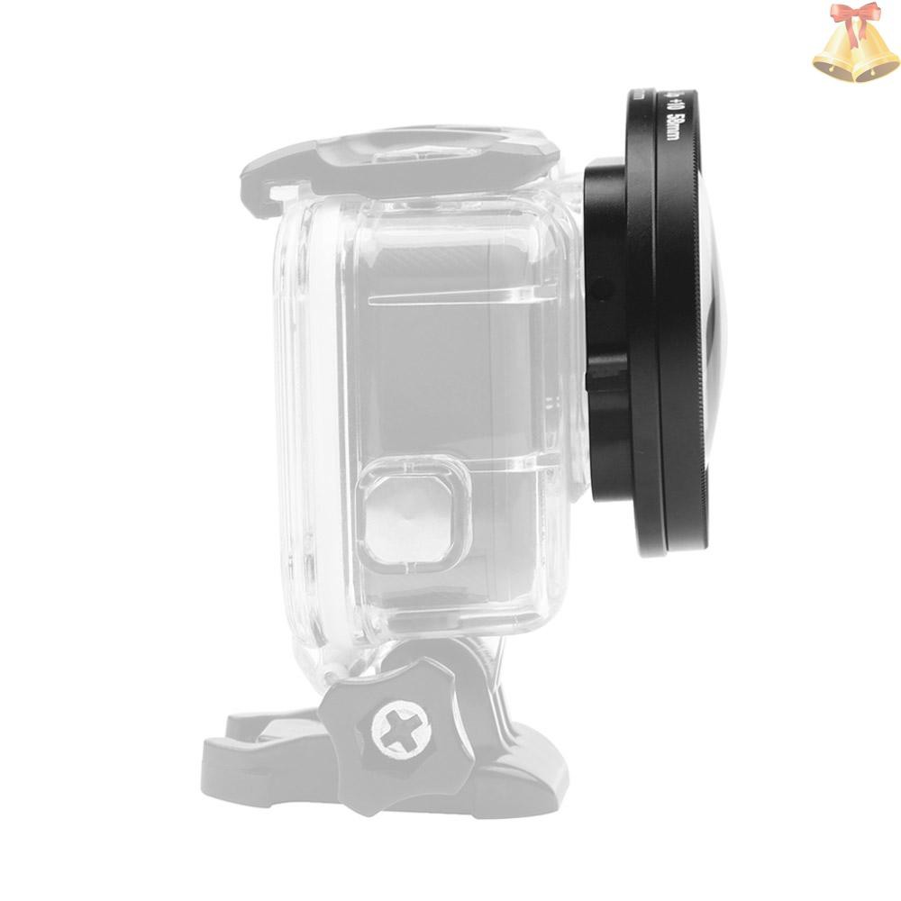 ONE 58mm Macro Lens 10x Magnification Close Up Lens for Gopro Hero 7 Black 6 5 Black Waterproof Case for GoPro Accessory