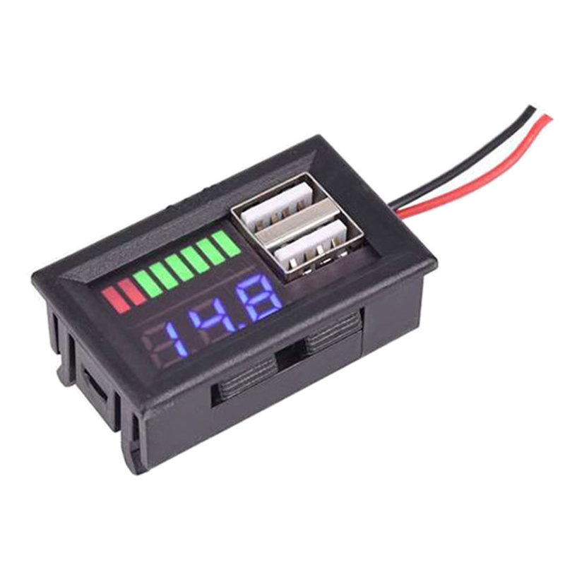 Vôn Kế Kỹ Thuật Số USB Kép Cho Xe Hơi RV