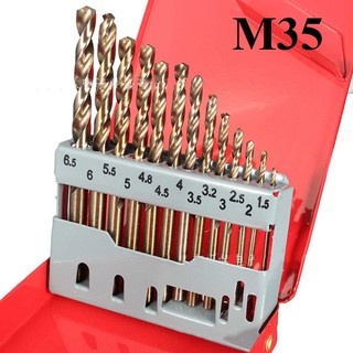 ❤️FREESHIP❤️ Bộ 13 mũi khoan inox M35 chuôi tròn