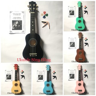 ĐÀN UKULELE SOPRANO MÀU( TẶNG KÈM PHỤ KIỆN ) - HÀNG CÓ SẴN