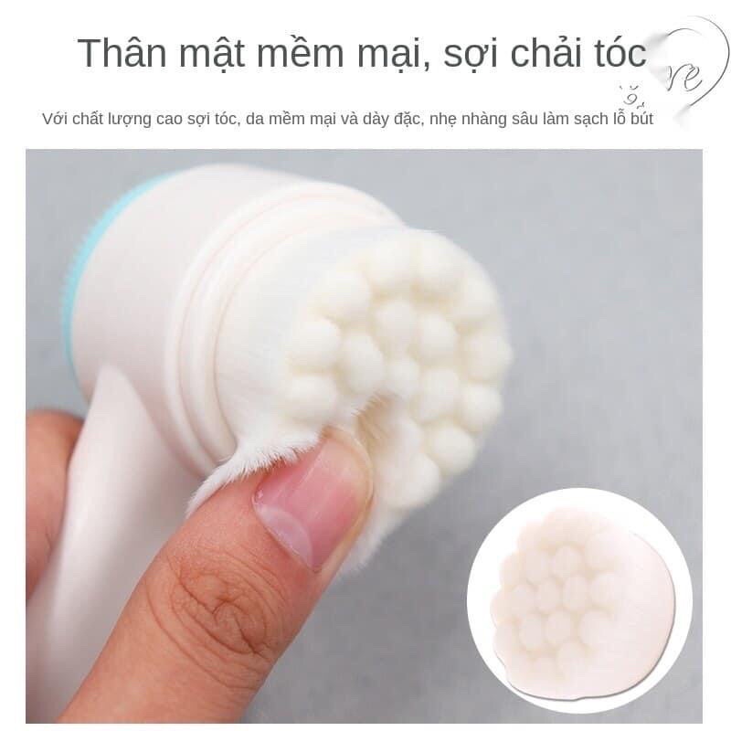 Cọ rửa mặt 2 đầu matxa làm sạch da