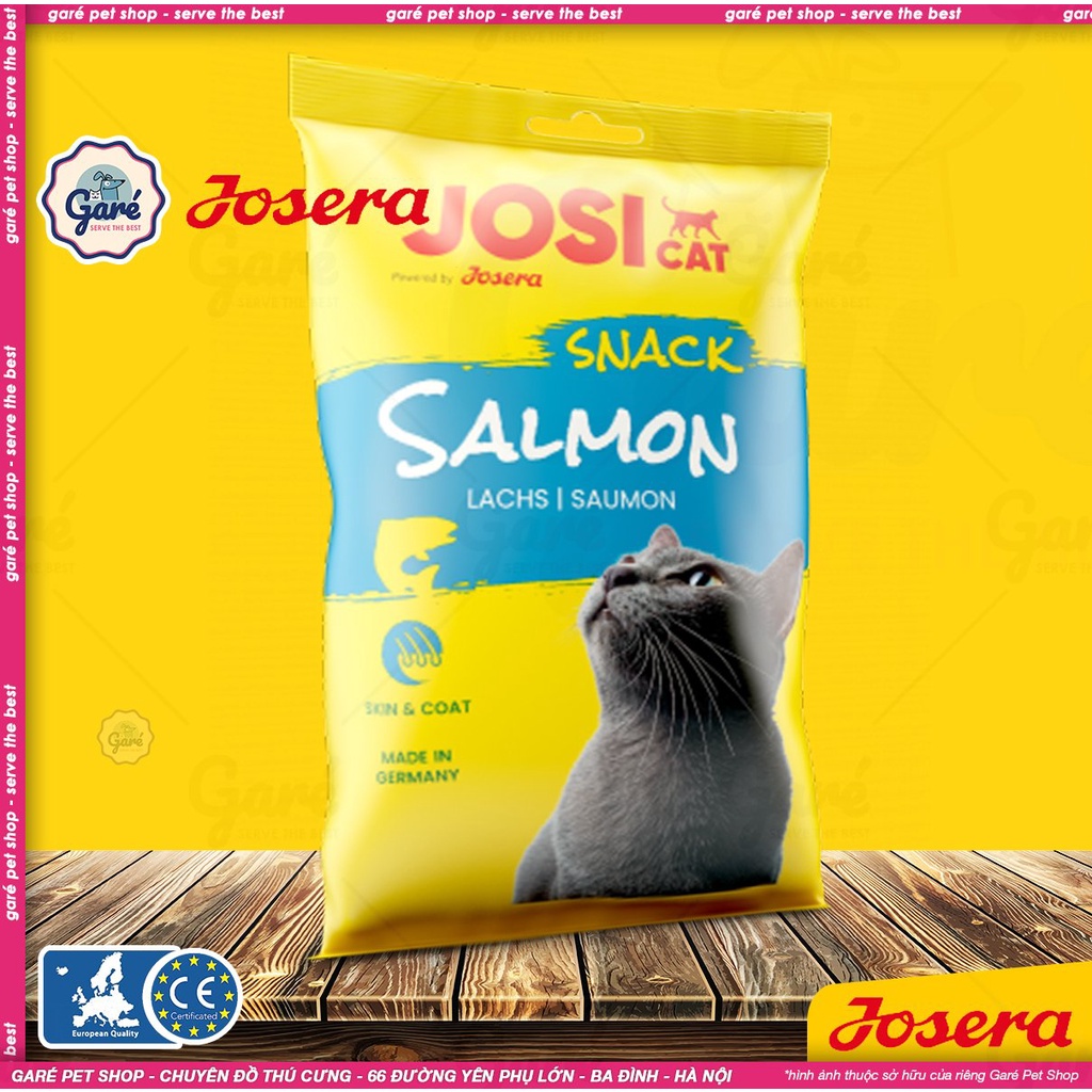 60gr - Bánh thưởng giòn tan JosiCat cho Mèo vị Cá hồi &amp; Thịt Vịt - Bánh thưởng cho Mèo Josera Cat Snacks