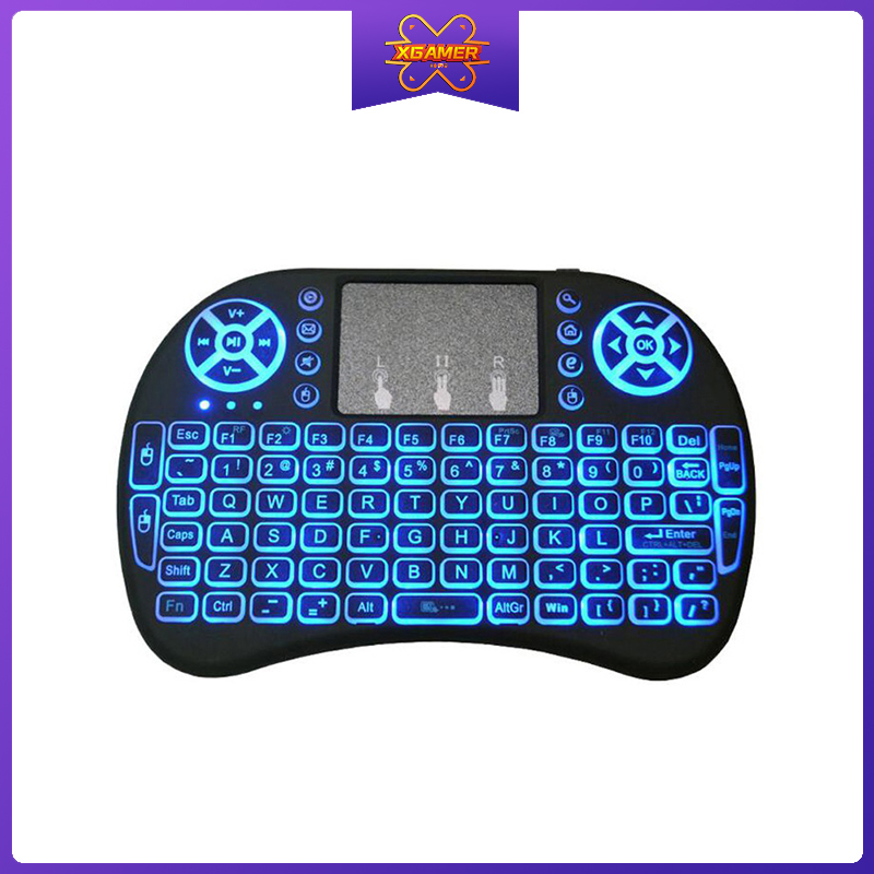 [Ready Stock] XGamer Mini Wireless Control Keyboard for Smart Tv Tv Box Pc - Illuminated Gaming Wireless Control Keyboard