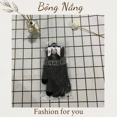 Bao tay len nam cảm ứng giữ ấm, Găng tay len cảm ứng chống nắng