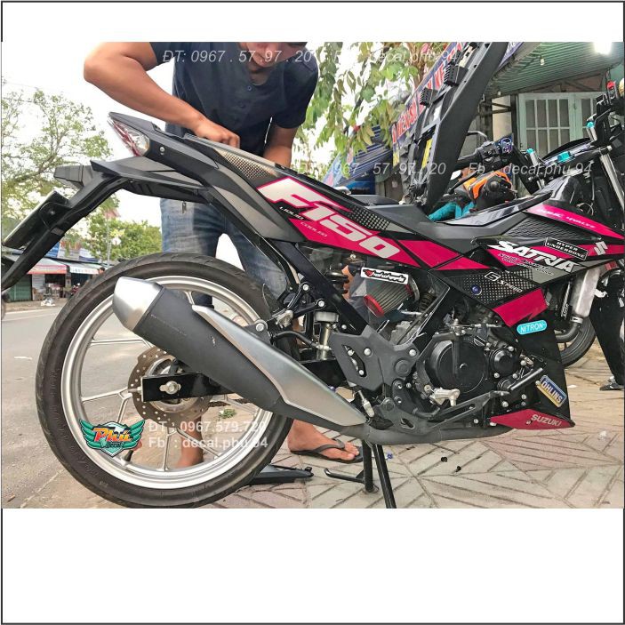 Tem Rời Satria Đen hồng trắng (C)
