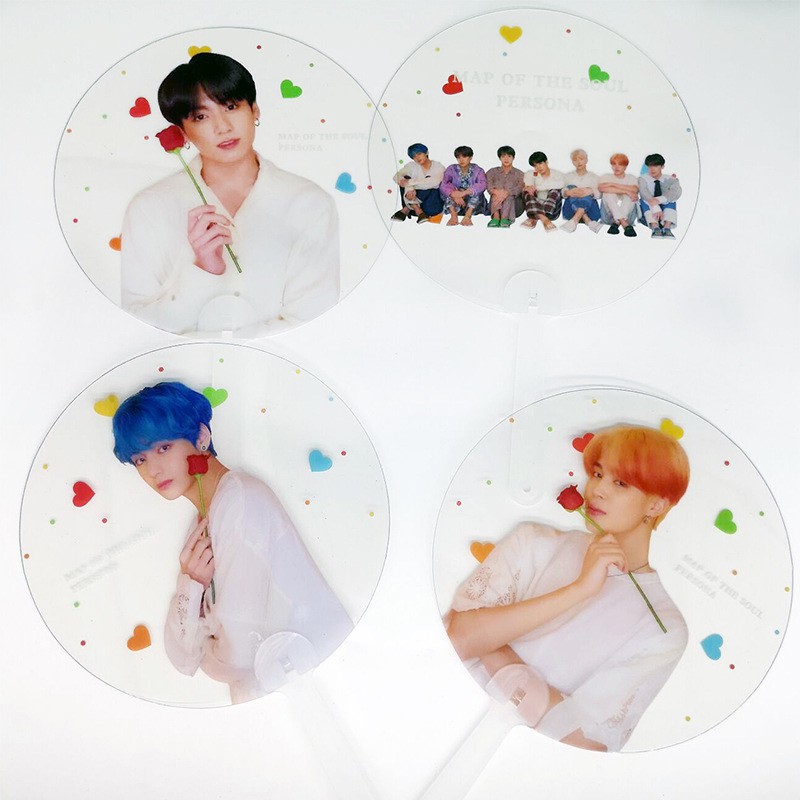 Quạt Cầm Tay In Hình Bts Jimin Suga V Rm Jin Jhope Jungkook Bt21