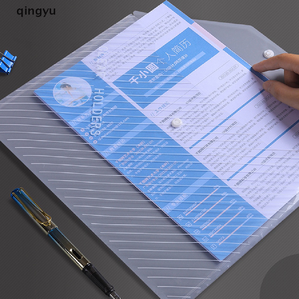 Bộ 10 Túi Nhựa Dày Trong Suốt Đựng Tài Liệu Khổ A4 Chống Thấm Nước Tiện Dụng