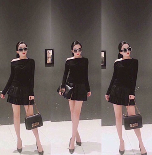 Chân váy li tăm 2 tầng hàng sịn Quảng Châu❤️