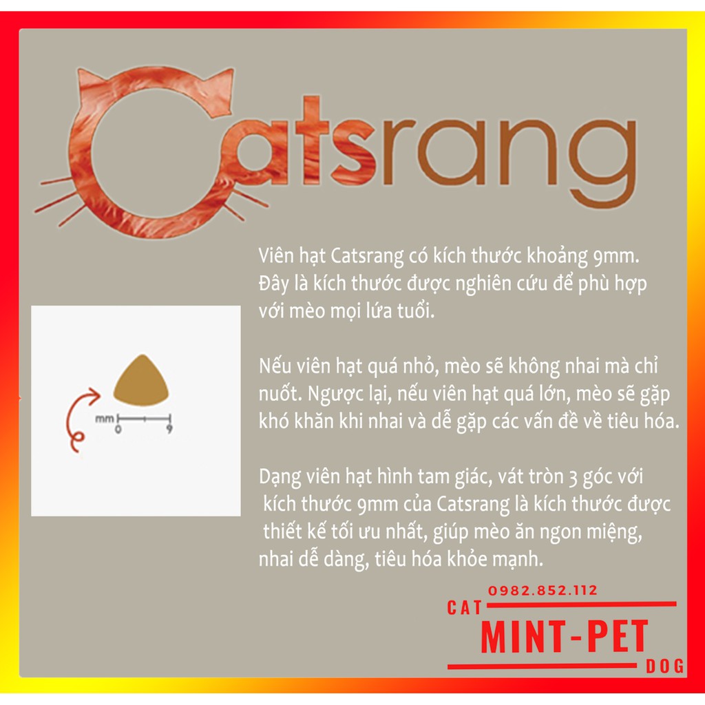 Thức Ăn Hạt Cho Mèo Catsrang 5kg Giá rẻ #MintPet