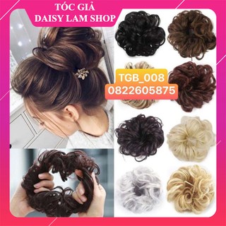 Búi tóc giả cột thun, búi dây tóc thả lơi B008 B011