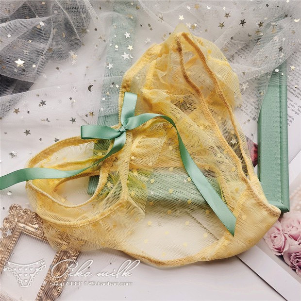 Quần Lót Nữ Ren Bi Nơ Sau Xuyên Thấu Sexy Min Underwear 168205