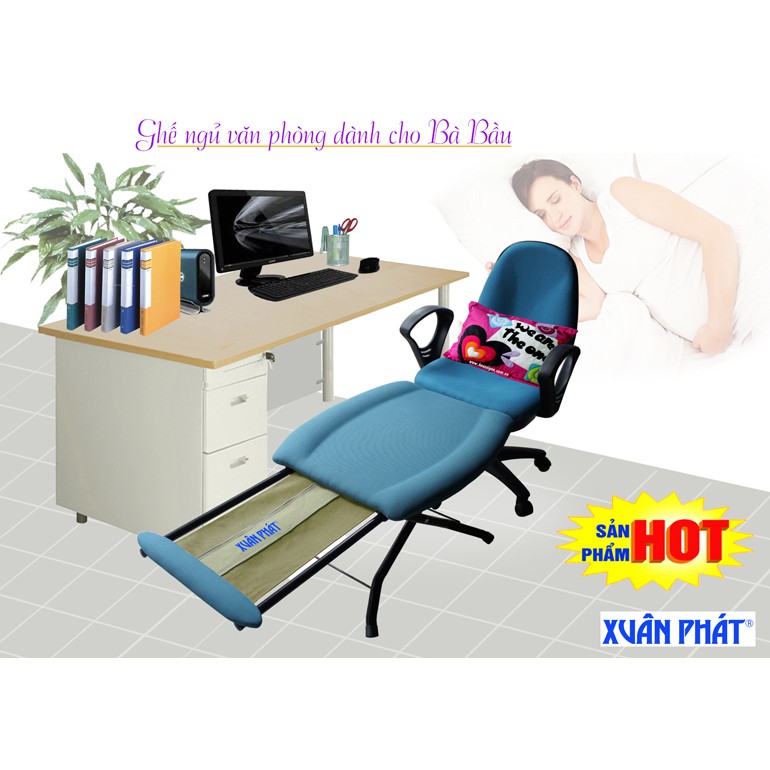 Ghế ngủ Văn phòng Xuân Phát GNB - 01 - Màu xanh nhạt, dùng văn phòng , gia đình