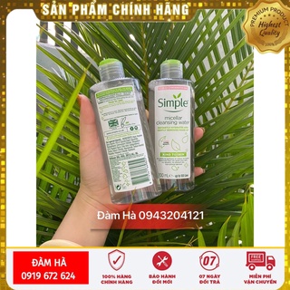 [Sẵn] Nước Tẩy Trang Simple Micellar Cleansing Water 200ml