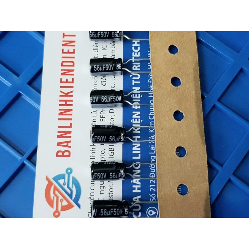 [Combo 30 chiếc] Tụ hoá 50V 56uf 56UF 50v Kích thước 6x12mm