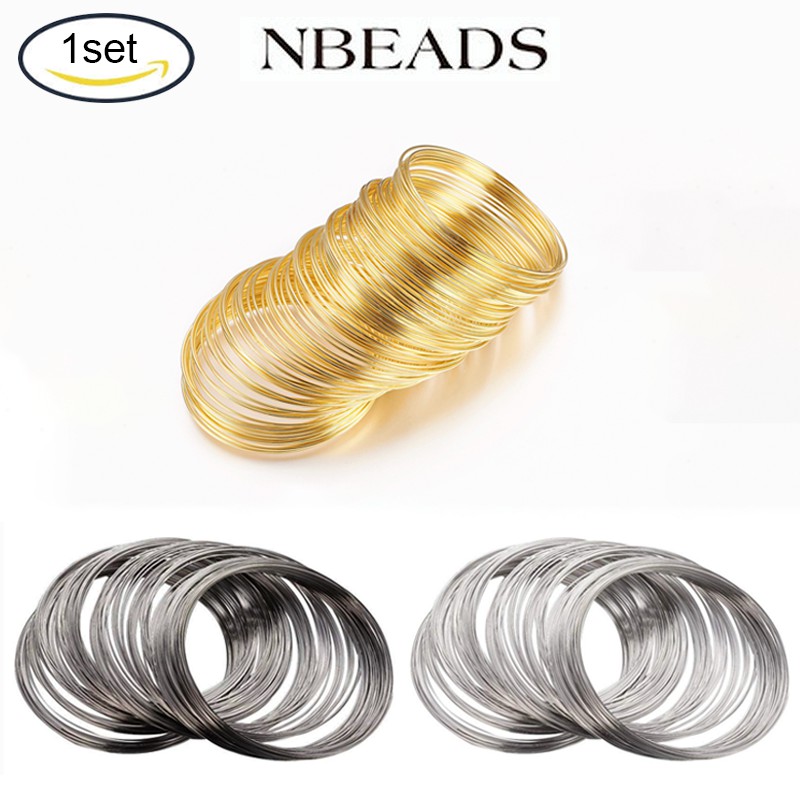 1 Bộ Dây Thép Không Gỉ Mạ Niken Mạ Vàng Bạch Kim Dày 5.5cm: 18 Đồng 1.0mm 10c