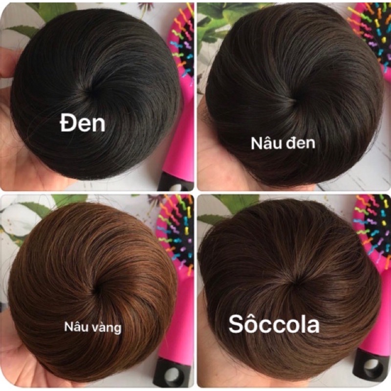 Tóc giả nữ  búi tròn kèm ảnh thật