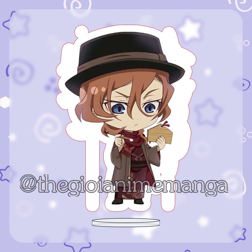 ( MINI 3cm ) Standee Bungou stray dogs mô hình Văn hào lưu lạc anime chibi mica trưng bày