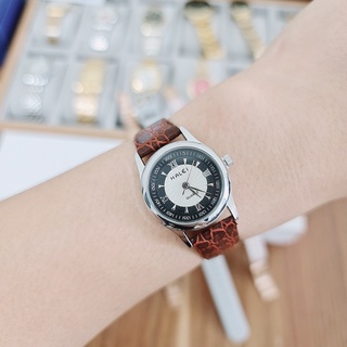 Đồng hồ nữ halei thời trang dây da đồng hồ thảo tt01