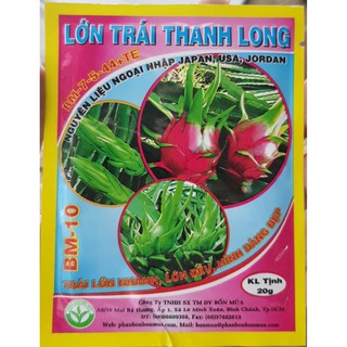 Phân Bón Chuyên Thanh Long - BM 10 - Lớn Trái Thanh Long - Gói 20g