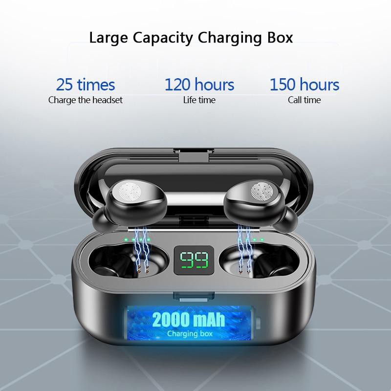Tai nghe Bluetooth TWS AMOI F9 Phiên bản Quốc tế True Wireless không dây nút cảm ứng kháng nước | BigBuy360 - bigbuy360.vn