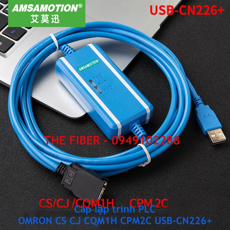 Cáp lập trình PLC OMRON CS CJ CQM1H CPM2C USB-CN226+