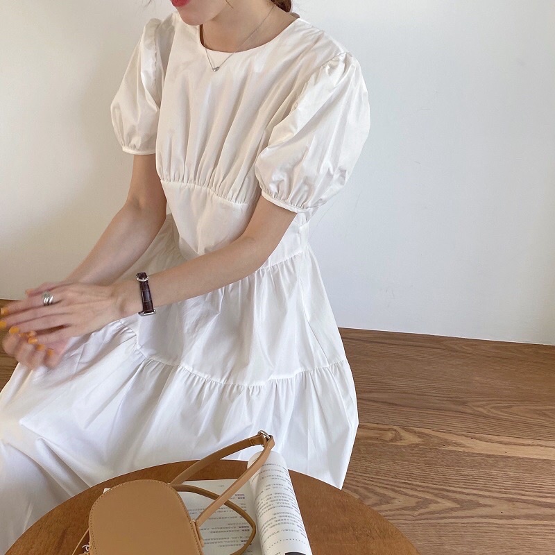 Váy xoè cột nơ