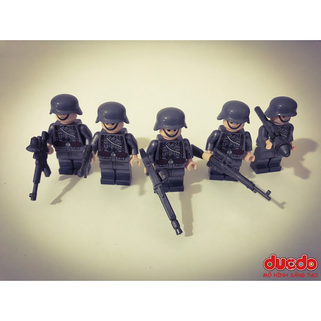 Minifigures Lính phát xít Đức siêu chất - Đồ chơi Lắp ghép Xếp hình Mini lính Army WW2