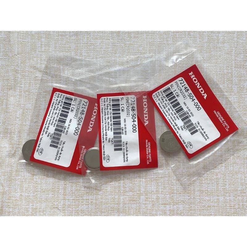 Vỉ 5 viên Pin Chìa Khoá Điều Khiển Smartkey Honda CR2032 Remote SH, VISION, AIRBLADE, LEAD... Smartkey chính hiệu Honda