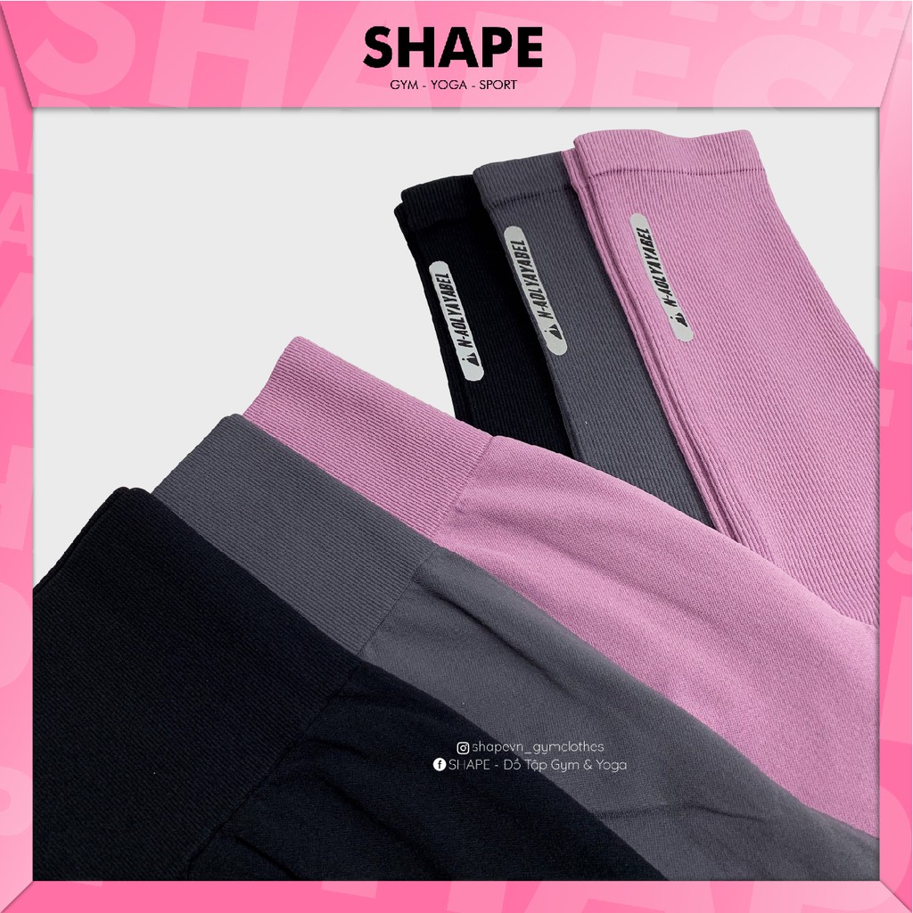 Quần tập gym yoga legging nữ cạp cao nâng mông tôn dáng vải dệt co dãn 4 chiều Na.qi [QD195]