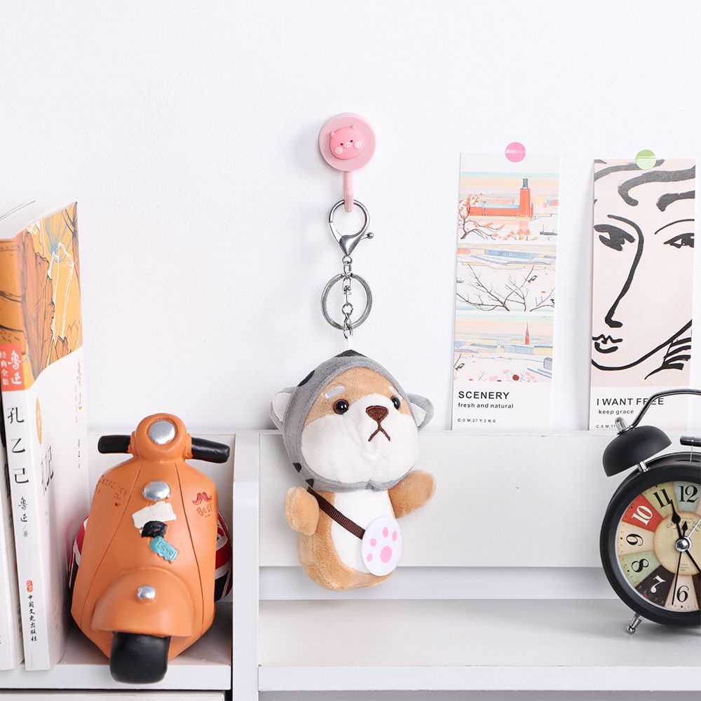 Móc Treo Quần Áo Gắn Tường Bằng Nhựa Màu Trơn Không Cần Khoan Lỗ Trang Trí Nhà Cửa / Phòng Tắm